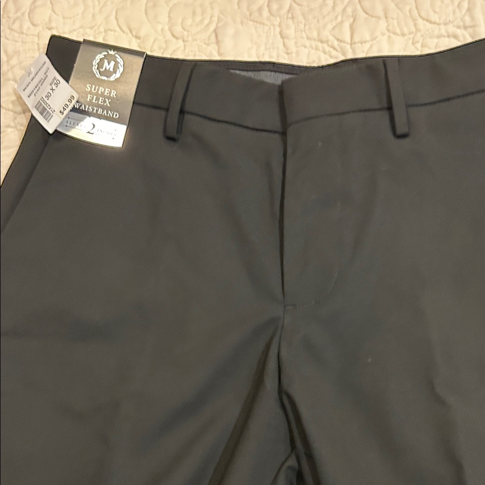 Haggar 30x30 Black Slim Fit Stretch Pants - Picture 3 of 5